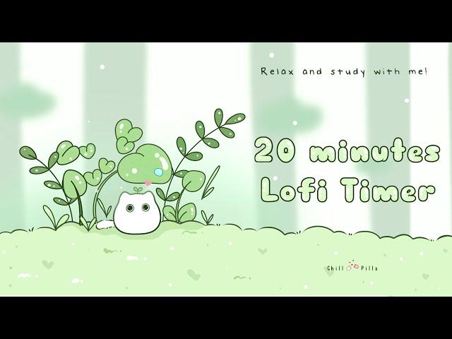 20 minutes - Relax & study with me Lofi | Spirit kitty forest #timer #20minute  #20minutes #lofi