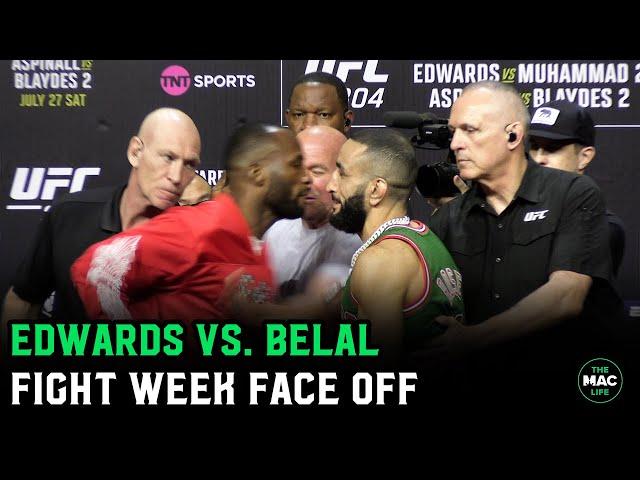 Leon Edwards fails to make Belal Muhammad flinch at Face Off | UFC 304