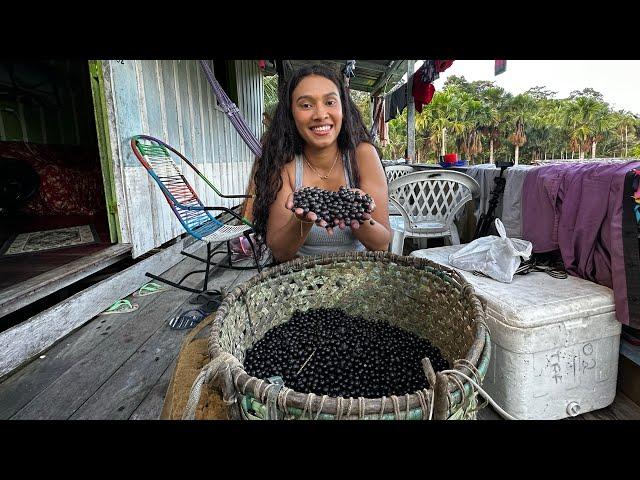 WE HARVEST AÇAI DIRECT FROM THE FOOT AND MAKE WINE/ JUICE IN AMAZONAS