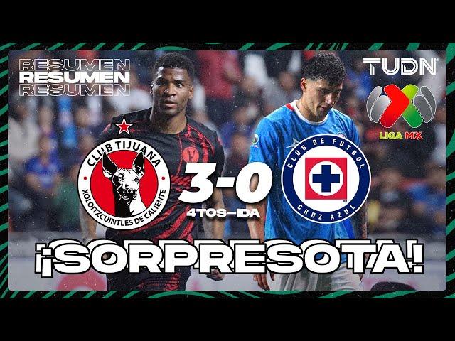 HIGHLIGHTS - Tijuana 3-0 Cruz Azul | Liga Mx -AP2024 - 4tos de Final - IDA | TUDN