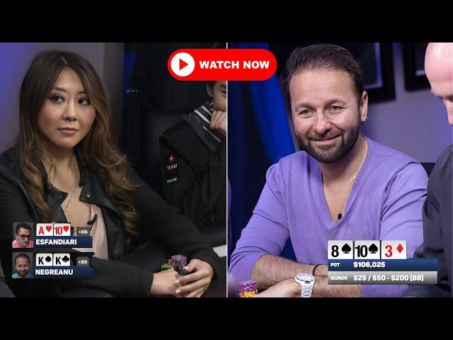 Daniel Negreanu joins Phil Hellmuth Maria Ho, Esfandiari, Laak, ElkY  - Poker Livestream Cash Game