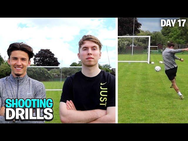 BEST FOOTBALLER SHOOTING DRILLS... (DAY IN THE LIFE OF A FOOTBALLER) | Day 17