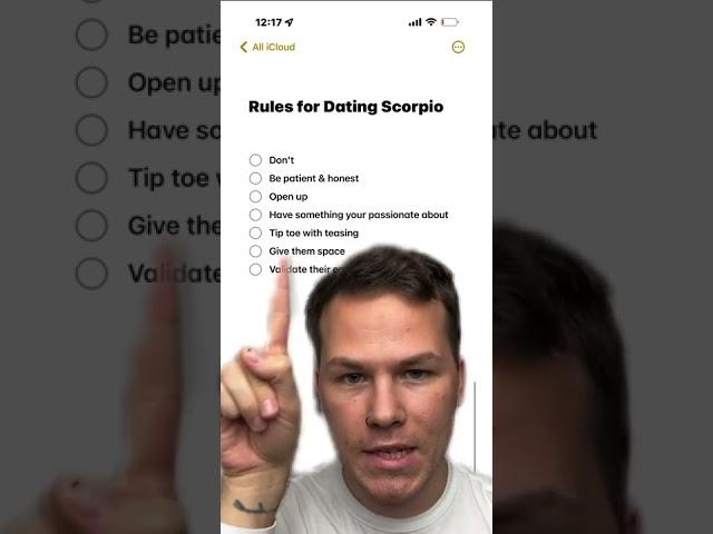 Rules for Dating a Scorpio #shorts