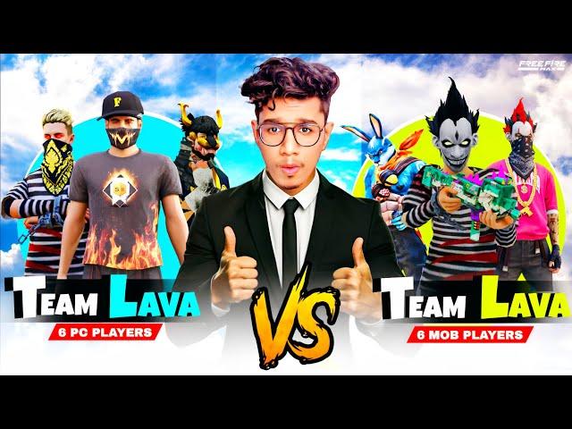 Team Lava Pc Vs Team Lava Mobile  Free Fire War #akshayakz