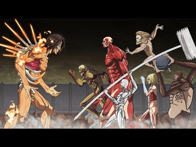 Part 2 of Eren, Levi, Mikasa, Armin vs Armored Titan, Female Titan, Jaw, Warhammer - Attack on Titan