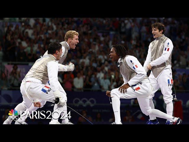 France conquers USA for fencing bronze medal in men's team foil | Paris Olympics | NBC Sports