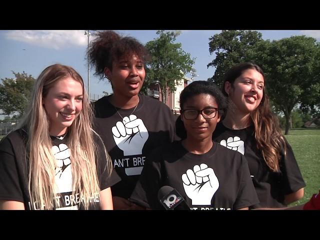 Hundreds march in Denison to protest George Floyd's death