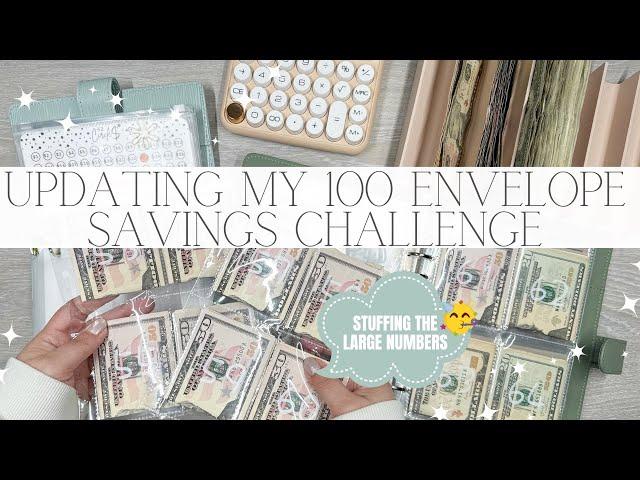 100 Envelope Savings Challenge | My Tips for Stuffing the Large Numbers | Condensing