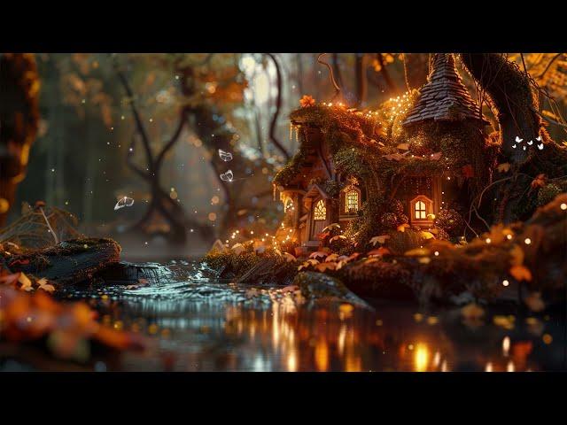 Enchanted Fairy House Autumn  Fantasy Music & Cozy Nature to Make Sleep Tight, Studying, Relaxation