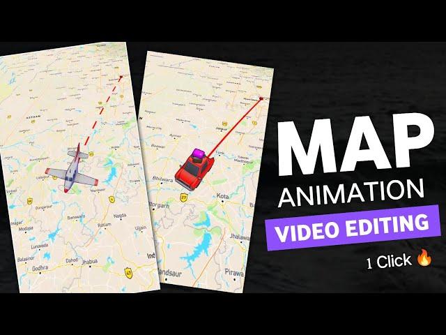 TRAVEL 3D Map Animation Effect Like | Map animation video kaise banaye | Travel map animation