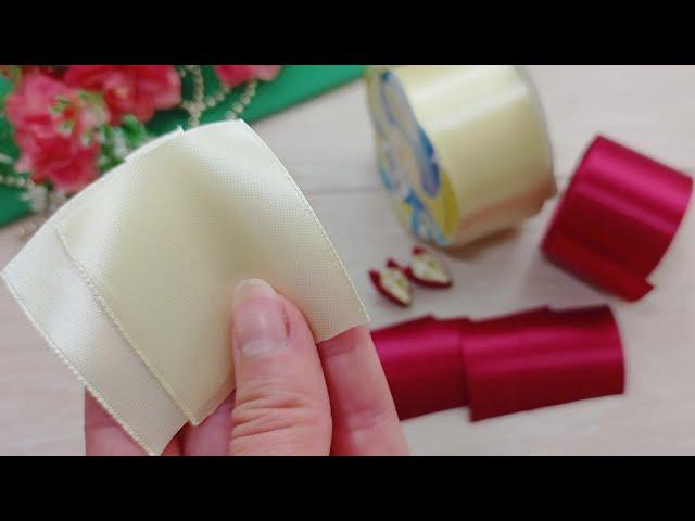 DIY Эти школьные бантики канзаши сделайте обязательно!! Kansashi de cinta de raso para el pelo