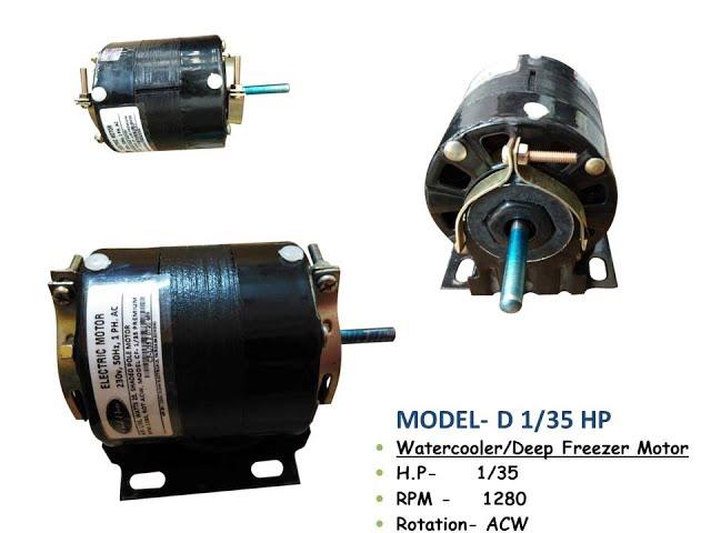 Deep Freezer Motor assembly| Water Cooler Motor assembly| Cool Flow Model D 1/35 HP