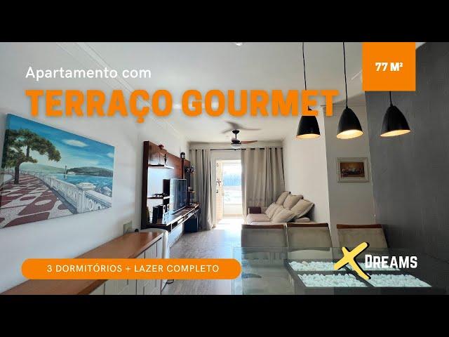 Apartamento de 3 Dormitórios com Terraço Gourmet em Condomínio Clube na Ponta da Praia em Santos/SP