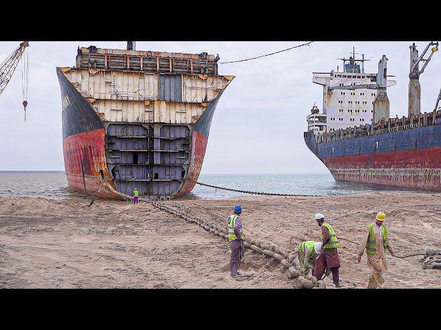 Inside Massive Shipyard Scrapping Rusted Ships by Hand