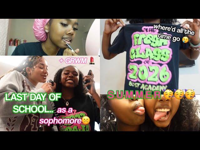 last day of school.. as a sophomore + grwm | Camryn Attis #school