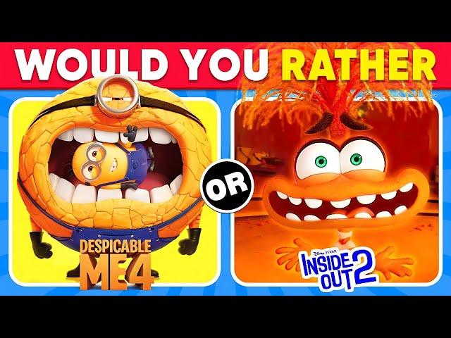 Would You Rather...? Inside Out 2 or Despicable Me 4 | Qik Quiz