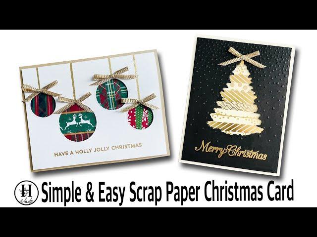 Simple & Easy Scrap Paper Christmas Cards | No Specialty Dies Needed