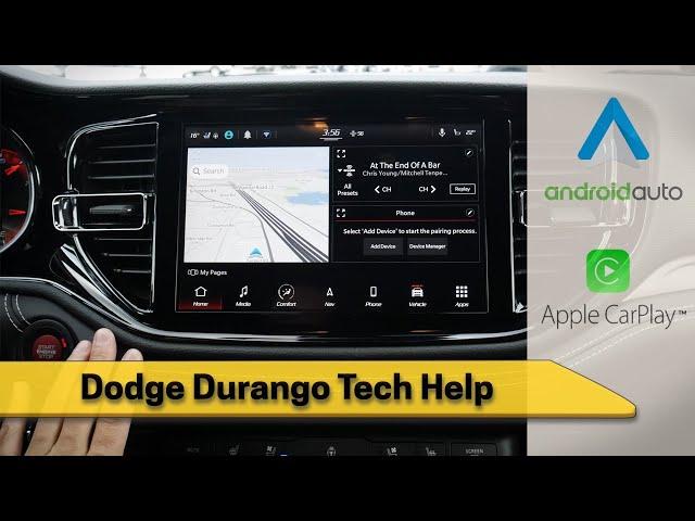 Connecting a phone, plus how to setup Android Auto and Apple Car Play in the Dodge Durango