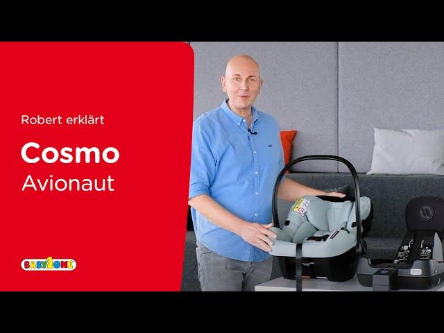 Robert erklärt den AVIONAUT Cosmo Kindersitz