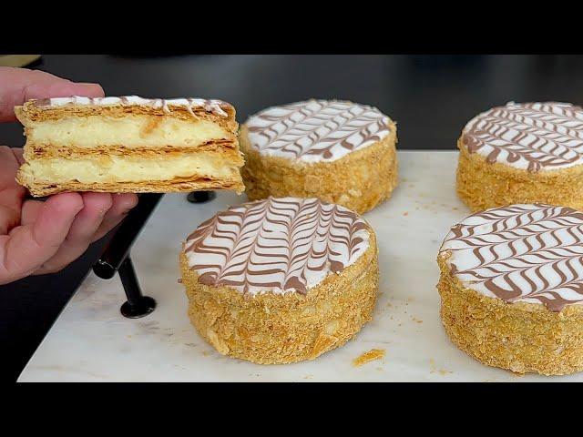 Quick and Delicious Dessert in 10 Minutes! You Will Be Amazed by the Result! Mille-feuilles!