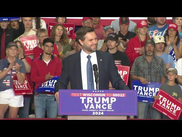 FULL REMARKS: JD Vance rally in Eau Claire, Wisconsin, Tuesday