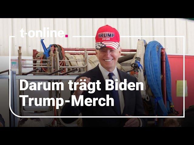 Joe Biden irritiert mit Trumps Kampagnen-Kappe