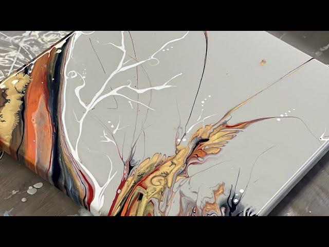 Elegance - A Simplistic Ninja Swipe - Fluid Art - Acrylic Pour
