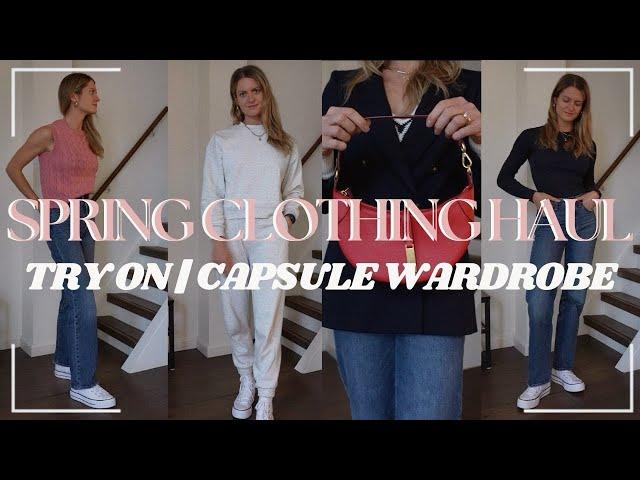 SPRING CLOTHING HAUL | Capsule wardobe try-on, first time shopping after moving to Europe