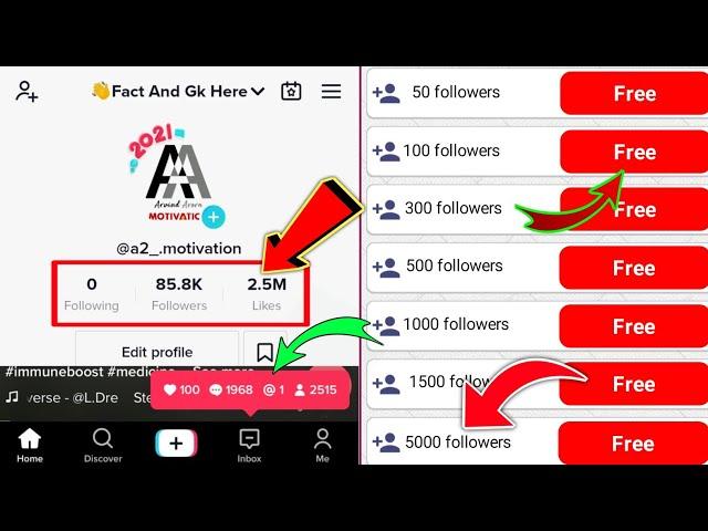 🟡Get Free 10k Likes ️ Followers In 5 Minutes|| Free Tiktok Followers Hack 2023 ||