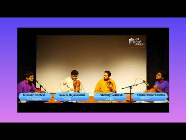 Raag Charukeshi-Violin -Maestro Ganesh Rajagopalan And Akshay Ganesh...