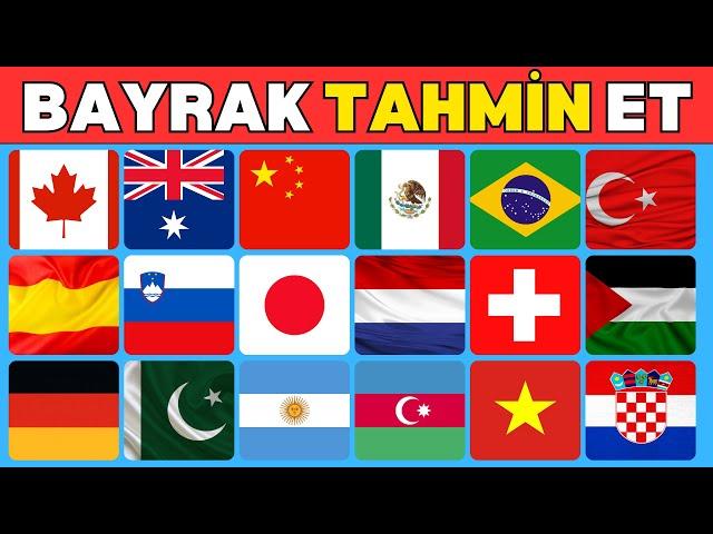  Bayrak Tahmin Et..! 100 Ülkenin Bayrağını Tahmin Edebilir misin?  Bayrak Bulmaca...!