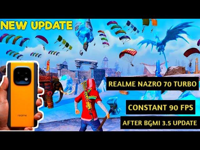 REALME NARZO 70 TURBO BGMI TEST AFTER 3.5 UPDATE | CONSTANT 90 FPS | FPS METER | NEW WINTER UPDATE