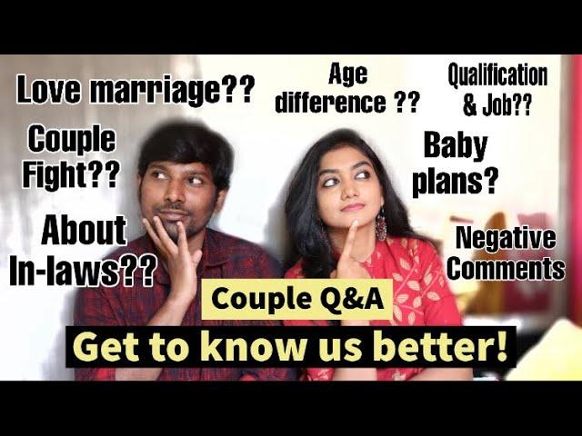 Couple Q&A | Get to know us Better | Tamil Q&A