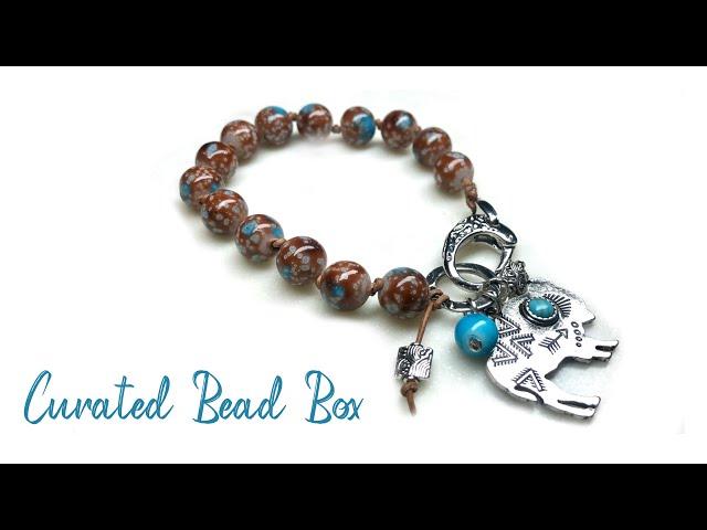 Curated Bead Box August 2023 and Knotted Leather Bracelet DIY Tutorial!