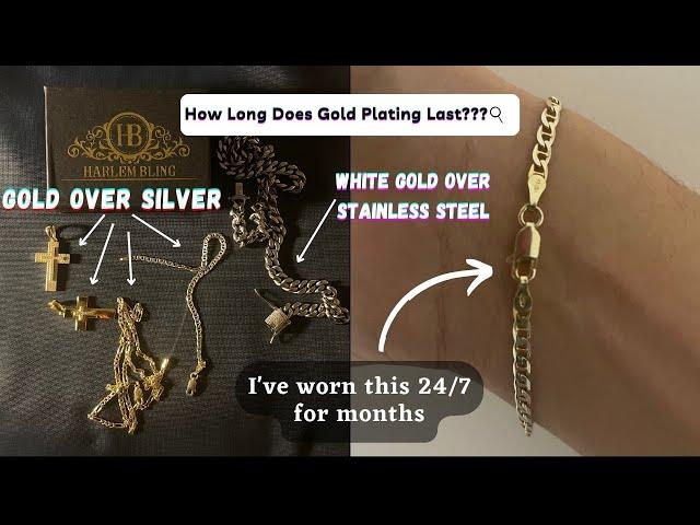 How Long Does Gold Plated Jewlery Last?  Is HarlemBlings Gold Plating Good? Wear Test!!