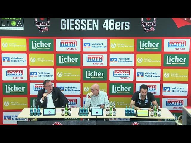 46ers-TV: Pressekonferenz GIESSEN 46ers vs. PS Karlsruhe LIONS