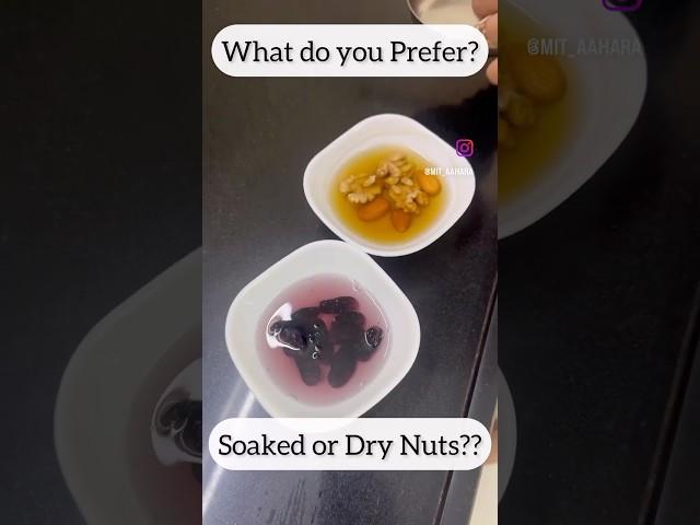 What do you prefer? #drynuts #soakednuts #walnutbenefits  #raisins #raisinsbenefits #almondbenefits