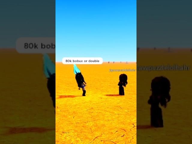 80k bobux or double it  #roblox #bobux #robloxshorts