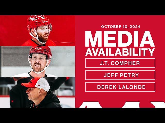 J.T. Compher, Jeff Petry & Derek Lalonde Media Availability | Oct. 10, 2024