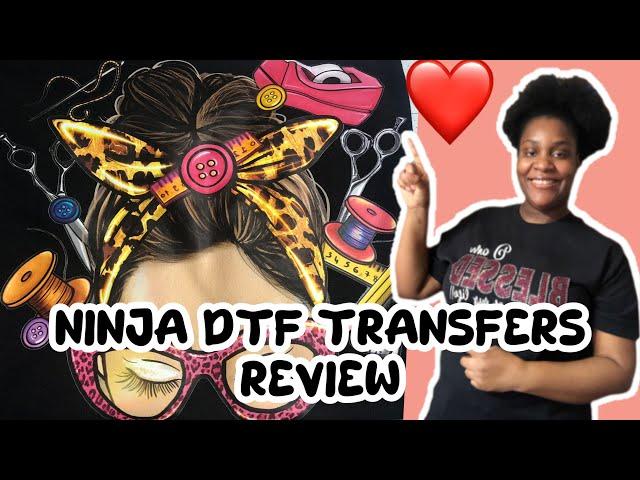 NINJA  DTF TRANSFERS REVIEW || how to create a gang sheet and how they press designs