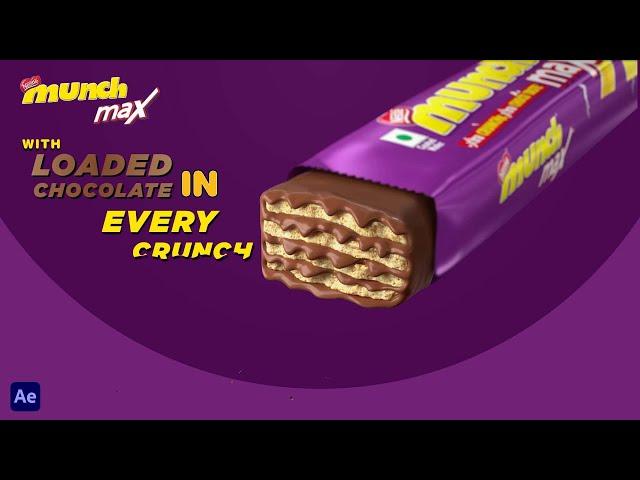 Motion Graphics Product Ads In After Effects | Social Media Poster #socialmedia #chocolate