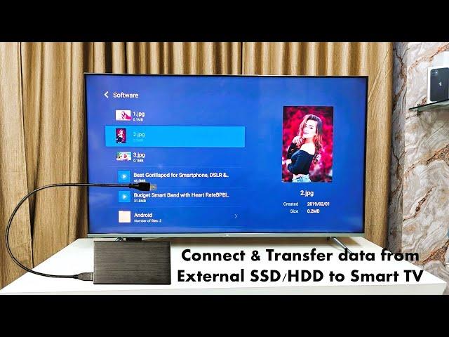 How to Connect & Transfer data from External SSD/HDD to Smart TV