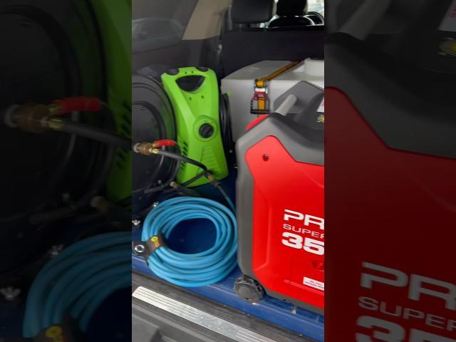 Small little basic mobile detailing setup #detailing #detailingworld  #mobiledetailing