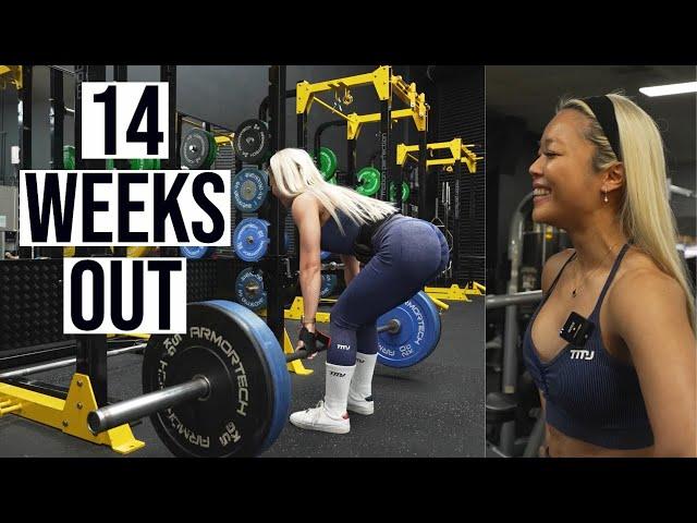 14 weeks out! Glute & Hamstring workout, IFBB bikini pro vlogs / PROlog