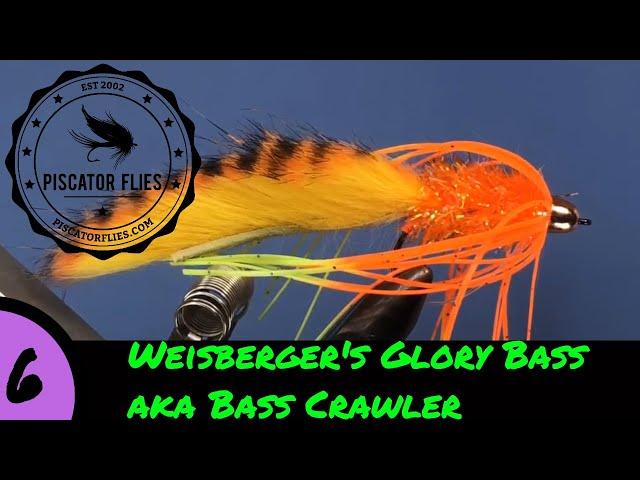 Fly Tying Weisberger's Glory Bass aka Bass Crawler Piscator Flies #bassflies