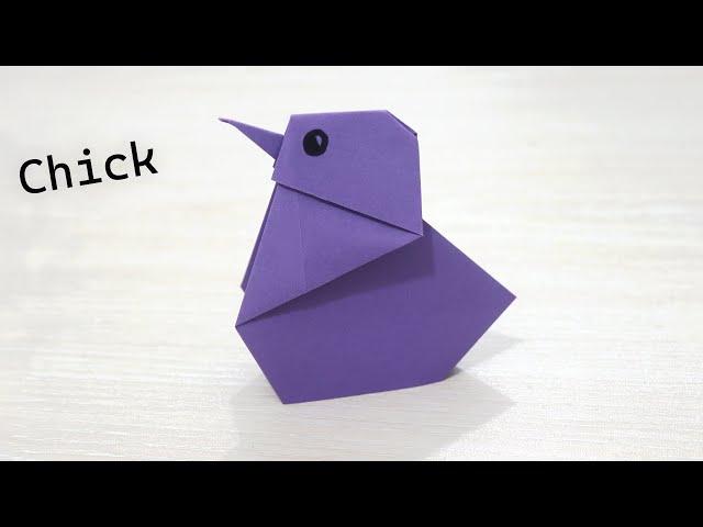 Cute Origami Chick - Easy Paper Chicken folding