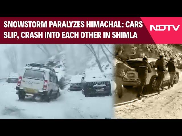 Shimla News | Multiple Vehicle Collisions In Shimla As Snowfall Makes Roads Slippery