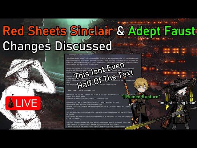 Discussing The Red Sheets Sinclair (& Adept Faust) Changes, And Why They're Good | Limbus Company