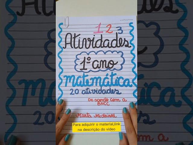ATIVIDADES de MATEMÁTICA 1º ANO #shorts