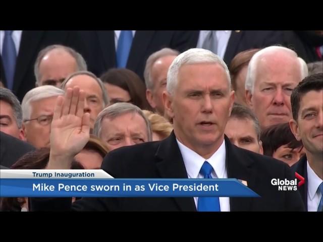 Trump inauguration: Mike Pence sworn in as Vice President